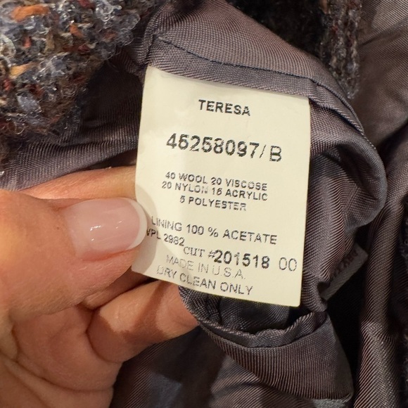 Ann Freedberg Alpaca Jacket Madeleine Tweed Lined Womens Size 10 Gray C1 - Picture 3 of 6